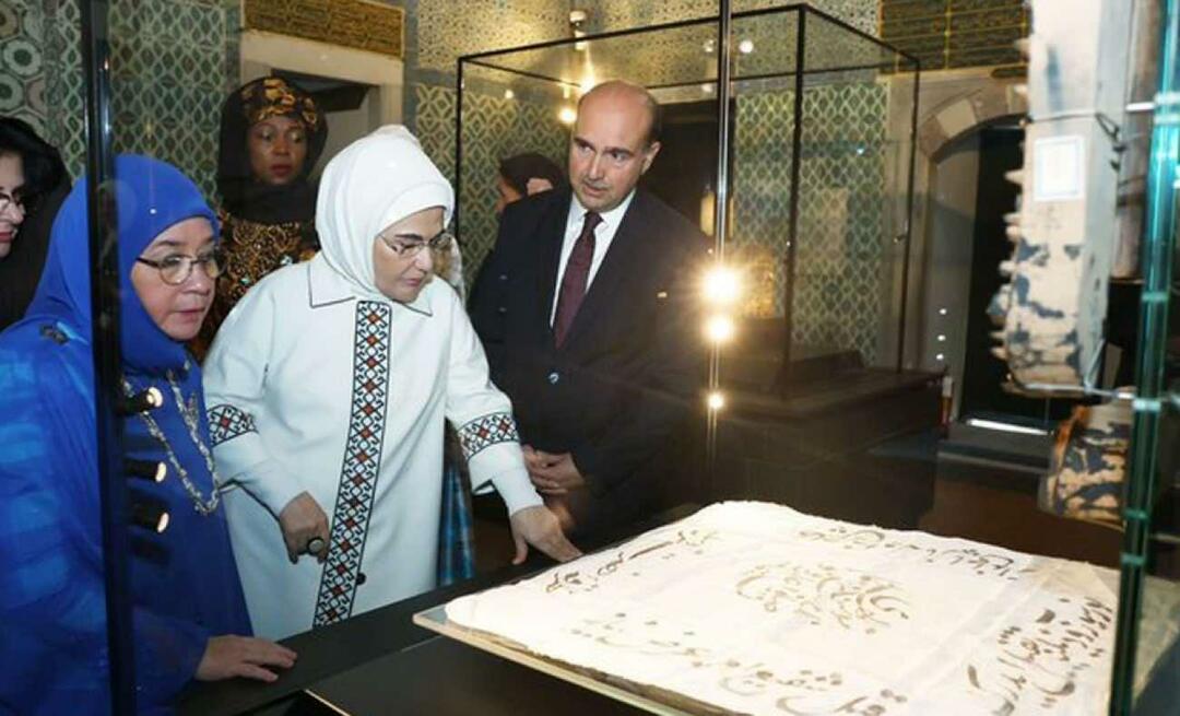 הגברת הראשונה ארדואן ערכה ביקור משמעותי בארמון טופקאפי עם נשותיהם של ראשי המדינה