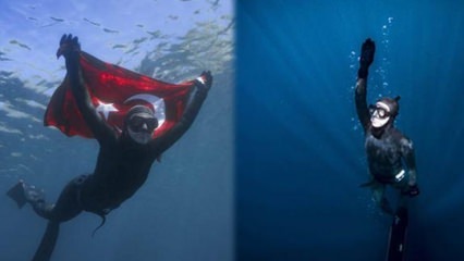 צלילה היסטורית באנטארקטיקה מהאתלט הלאומי Şahika Ercümen