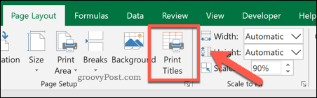 אפשרות להדפסת אריחים של Excel