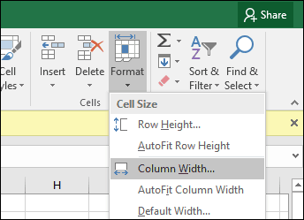 טיפים ל- MS Excel לשנות גודל-עמודות -2