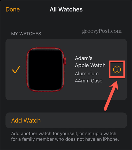 מידע על Apple Watch