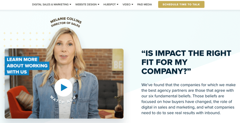 טקסט ווידאו של אתר עסקי ועונה על שאלת הלקוח הפוטנציאלי "האם אנחנו מתאימים"