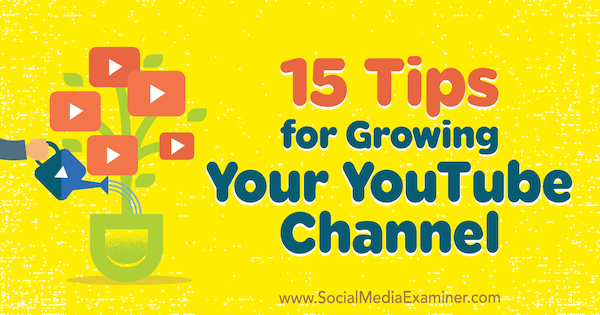 15 טיפים לגידול ערוץ YouTube שלך ​​מאת ג'רמי וסט בבודק המדיה החברתית.