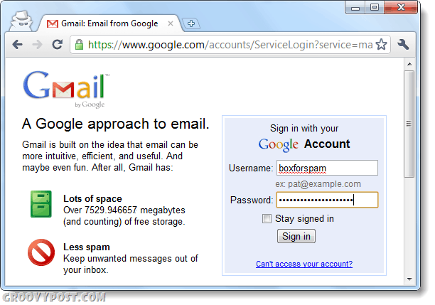 היכנס ל- Gmail בפעם השנייה באמצעות גלישה בסתר לצורך התחברות מרובה לחשבון