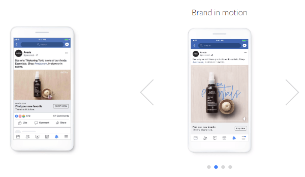 חנות הקריאייטיב של פייסבוק הציגה לראשונה גישת ייצור חדשה בשם Create to Convert, קלה מסגרת להוסיף תנועה קלה לתמונות סטילס כדי ליצור משכנע ויעיל יותר מודעות בתגובה ישירה.