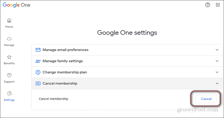 Google One מבטל חברות