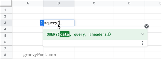 שאילתה ב-google sheets