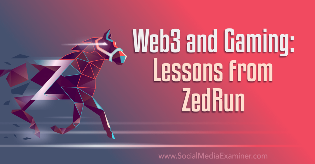 Web3 ומשחקים: שיעורים מ-ZedRun: בוחן מדיה חברתית