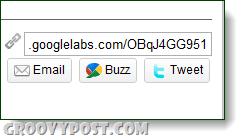 כפתור השיתוף של googlelabs url