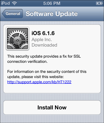 עדכון iOS 6.1.6