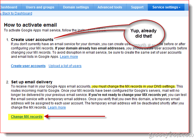 ליצור משתמשים חדשים להגדיר משלוח דואר