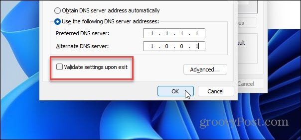 לוח בקרה חלופי של DNS