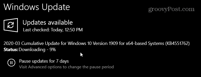 KB4451762 עבור Windows 10 1903 ו- 1909