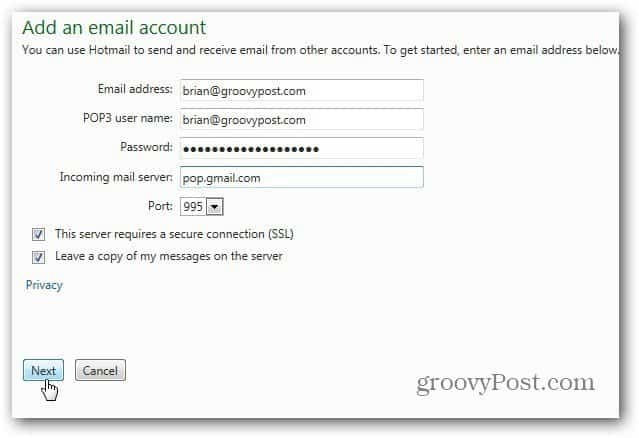 כיצד להוסיף Gmail ל-
