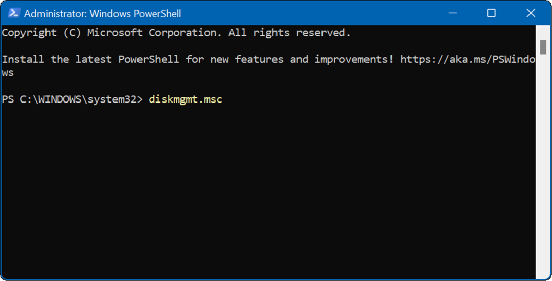 diskmgmt_msc ניהול דיסק פתוח ב-Windows 11