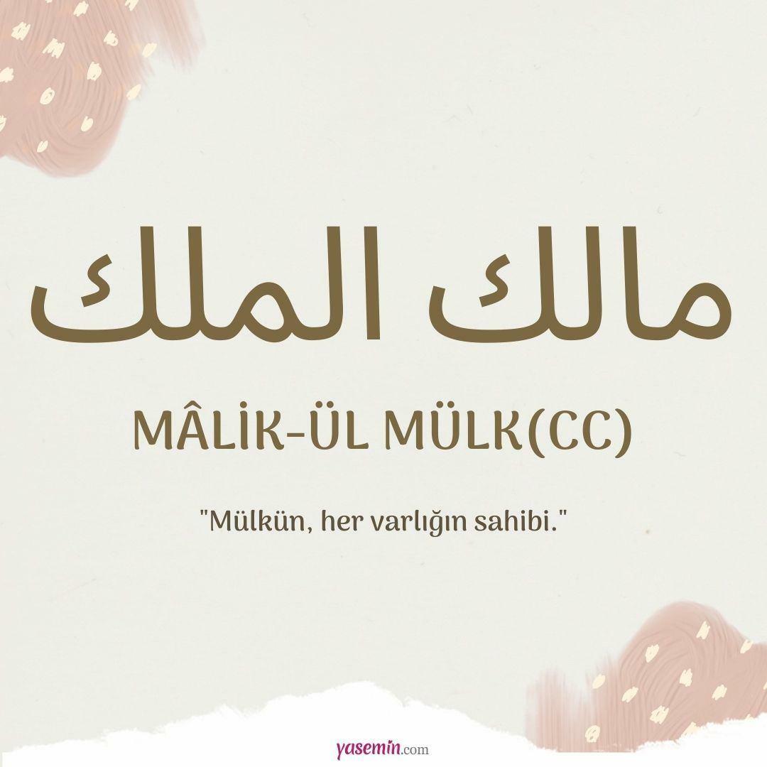 מה המשמעות של Malik-ul Mulk (c.c)?
