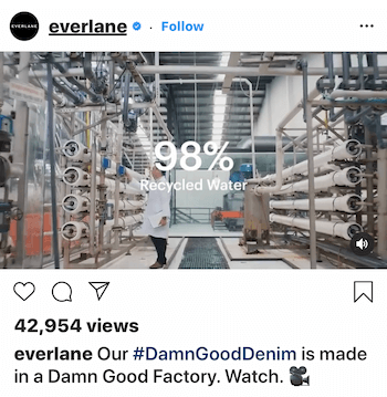 פוסט וידאו באינסטגרם עבור Everlane