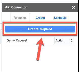 יצירת בקשת מחבר API