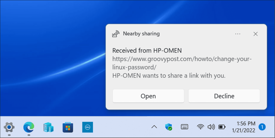 השתמש בשיתוף בקרבת מקום ב-Windows 11