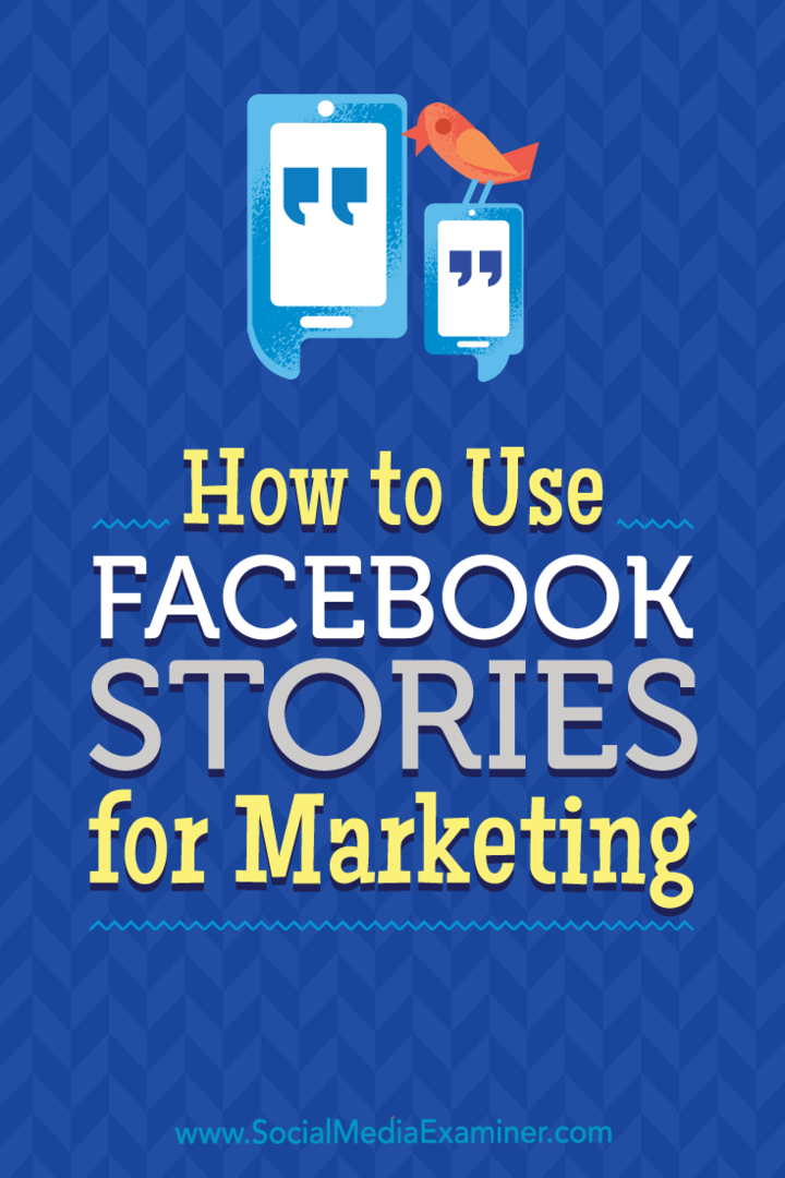 כיצד להשתמש בסיפורי פייסבוק לשיווק: בוחן מדיה חברתית