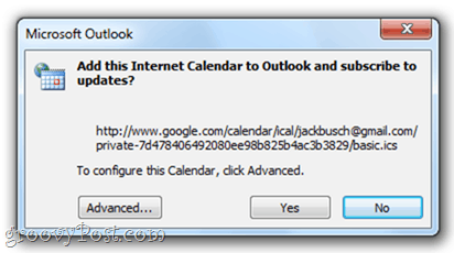 לוח השנה של גוגל ל- Outlook 2010` יומן Google ל- Outlook 2010