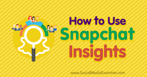 כיצד להשתמש בתובנות Snapchat: בוחן מדיה חברתית