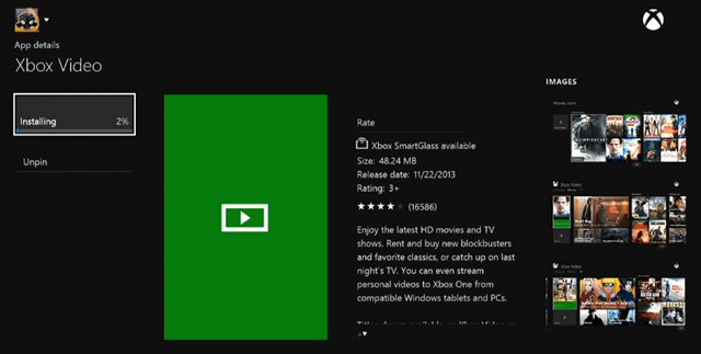 אפליקציית הווידיאו של Xbox