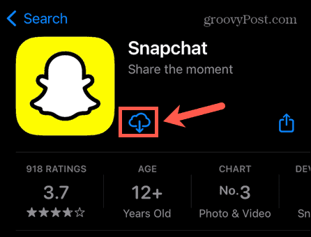 התקנה מחדש של snapchat