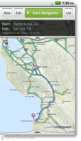 Mapquest לניווט באפליקציות אנדרואיד