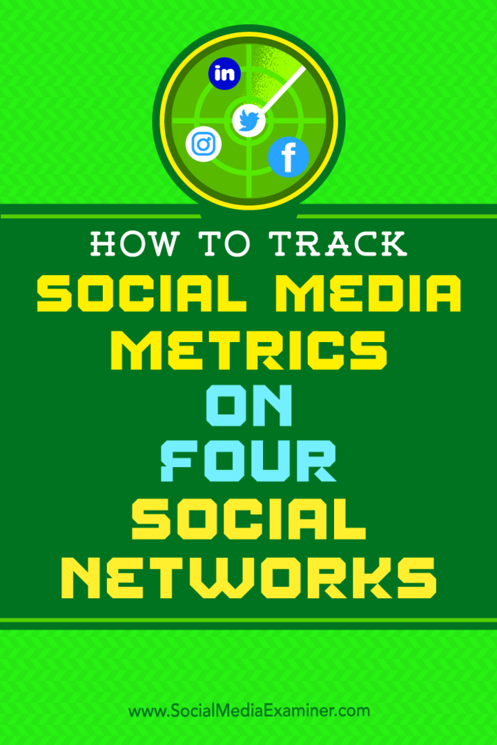 כיצד לעקוב אחר מדדי מדיה חברתית בארבע רשתות חברתיות מאת ג'ו גריפין בבודק מדיה חברתית.