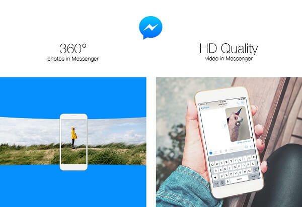 פייסבוק הציגה את היכולת לשלוח תמונות של 360 מעלות ולשתף קטעי וידאו באיכות גבוהה בחדות ב- Messenger.