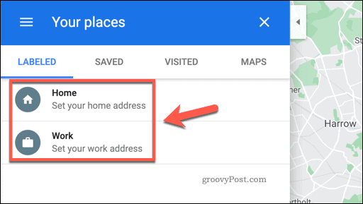 תפריט 'מפות Google' שלך במפות Google