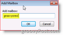 תמונת מסך של Outlook 2010 להוסיף תיבת דואר