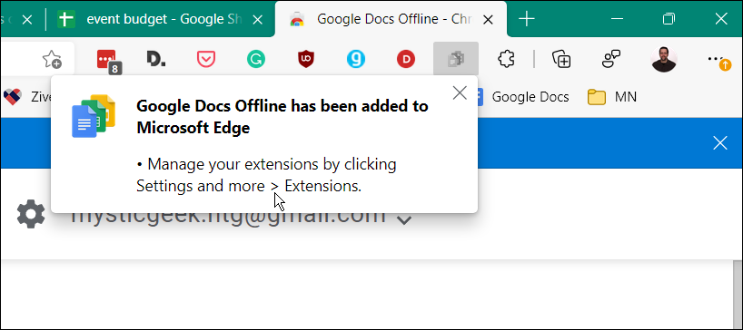 תוסף Google Docs Offline