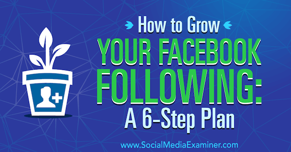 כיצד לגדל את הפייסבוק שלך בעקבות: תוכנית בת 6 שלבים מאת דניאל נולטון בבודק המדיה החברתית.