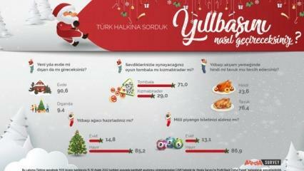 סקר Areda דן בהעדפות השנה החדשה של העם הטורקי! בשר עוף הוא בשר הודו בשנה החדשה...