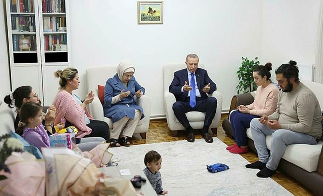 ביקור משמעותי של הנשיא ארדואן ואמינה ארדואן למשפחת ניצולי רעידת האדמה!