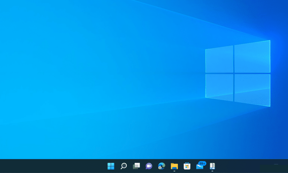 שורת המשימות של Windows 11 מוצגת