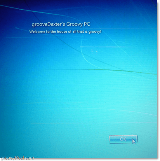 מערכת ההפעלה של Windows 7 הודעה משפטית