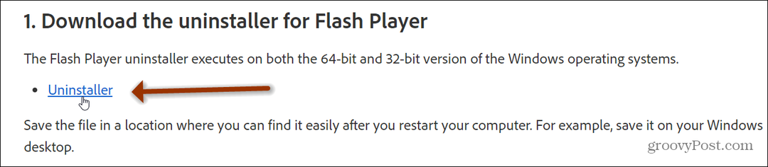 כיצד להסיר את התקנת Adobe Flash מ- Windows 10