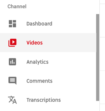 כיצד להשתמש בסדרת וידאו כדי להרחיב את ערוץ YouTube שלך, אפשרות תפריט לבחירת סרטון YouTube ספציפי לצפייה בנתונים אנליטיים