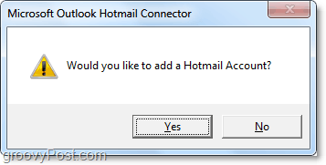 הוסף חשבון Hotmail כדי לראות את כלי המחבר