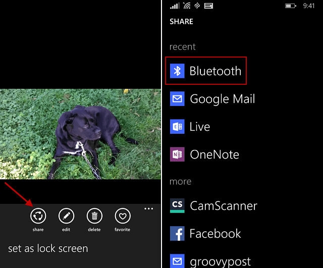טיפ של Windows Phone 8.1: שתף קבצים באמצעות Bluetooth