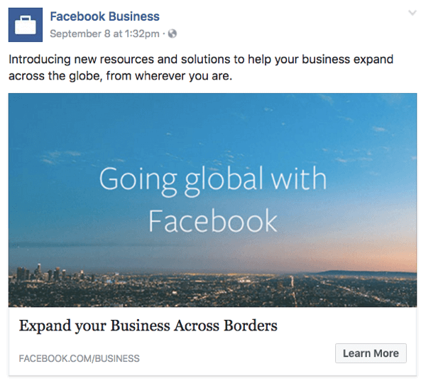 פייסבוק לעסקים גלובליים