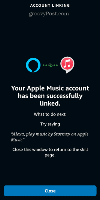 חשבון alexa apple music מחובר