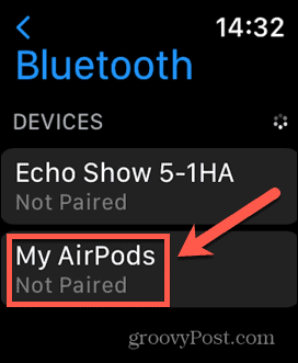 Apple Watch לא מזווגים Airpods