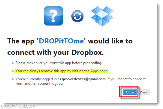 לאפשר לאנשים להעלות ל Dropbox שלך