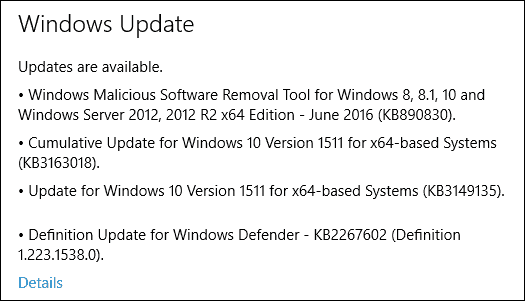 עדכון מחשב חדש של Windows 10 KB3163018 Build 10586.420 זמין (נייד מדי)