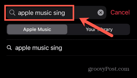 Apple Music לשיר חיפוש