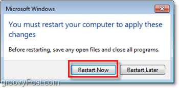 הפעל מחדש את המחשב כדי לסיים לכבות את Internet Explorer 8 בחלונות 7